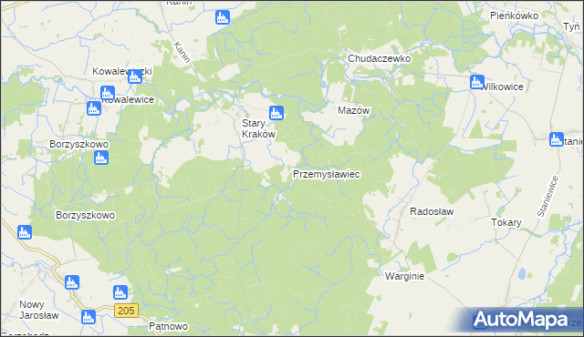 mapa Przemysławiec, Przemysławiec na mapie Targeo