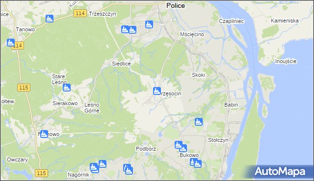 mapa Przęsocin, Przęsocin na mapie Targeo