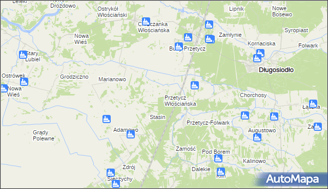 mapa Przetycz Włościańska, Przetycz Włościańska na mapie Targeo