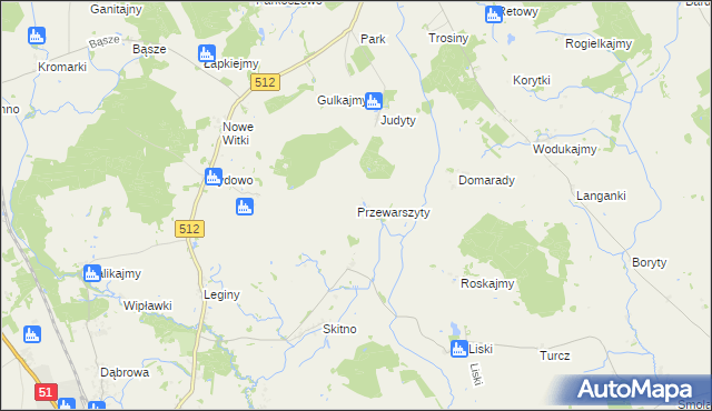 mapa Przewarszyty, Przewarszyty na mapie Targeo