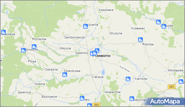 mapa Przeworno, Przeworno na mapie Targeo