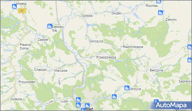 mapa Przeździedza, Przeździedza na mapie Targeo