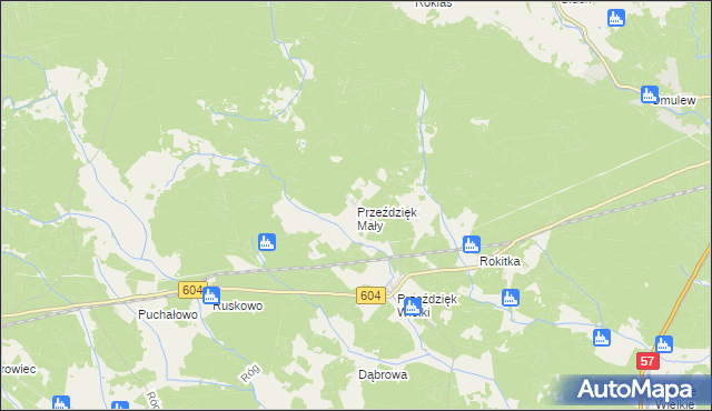 mapa Przeździęk Mały, Przeździęk Mały na mapie Targeo