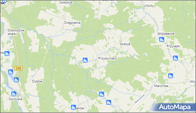 mapa Przybymierz, Przybymierz na mapie Targeo