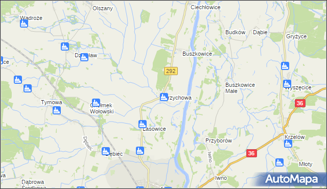 mapa Przychowa, Przychowa na mapie Targeo