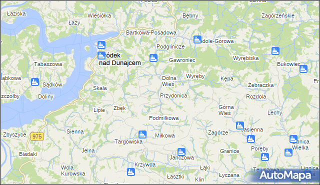 mapa Przydonica, Przydonica na mapie Targeo