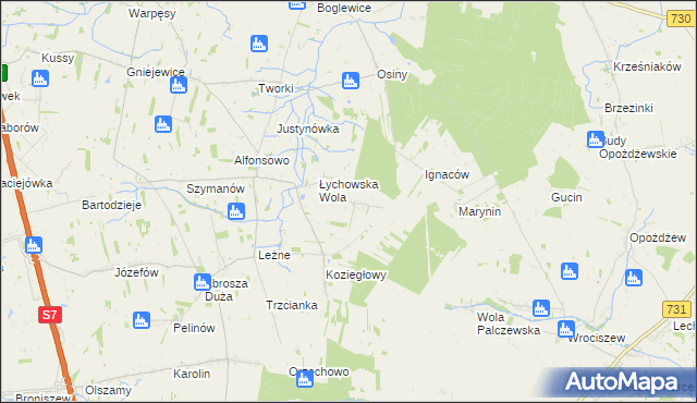 mapa Przydróżek, Przydróżek na mapie Targeo