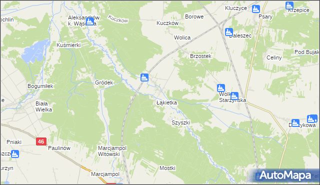 mapa Przyłęk gmina Szczekociny, Przyłęk gmina Szczekociny na mapie Targeo