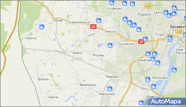 mapa Przylep, Przylep na mapie Targeo