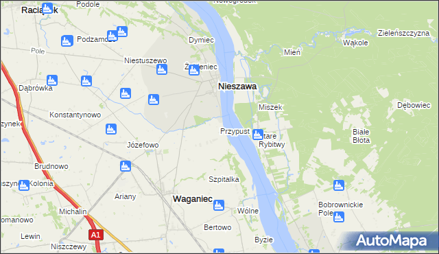 mapa Przypust, Przypust na mapie Targeo