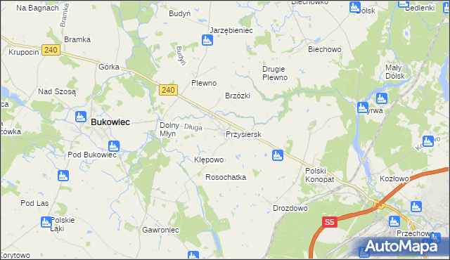 mapa Przysiersk, Przysiersk na mapie Targeo