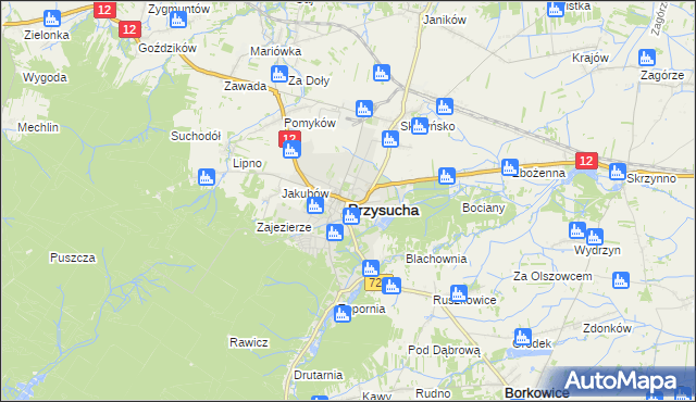 mapa Przysucha, Przysucha na mapie Targeo