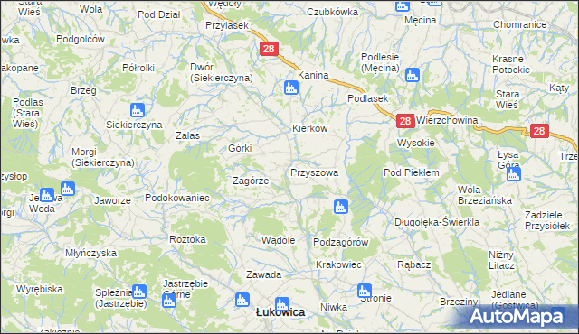 mapa Przyszowa, Przyszowa na mapie Targeo