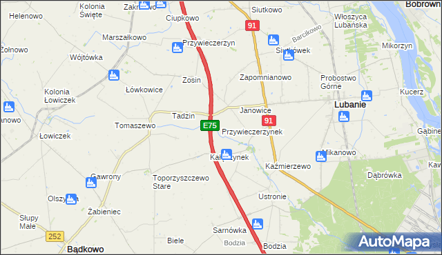 mapa Przywieczerzynek, Przywieczerzynek na mapie Targeo