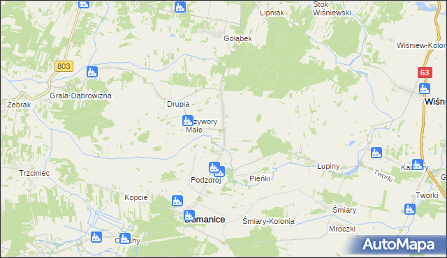 mapa Przywory Duże, Przywory Duże na mapie Targeo