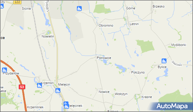 mapa Pstrowice, Pstrowice na mapie Targeo