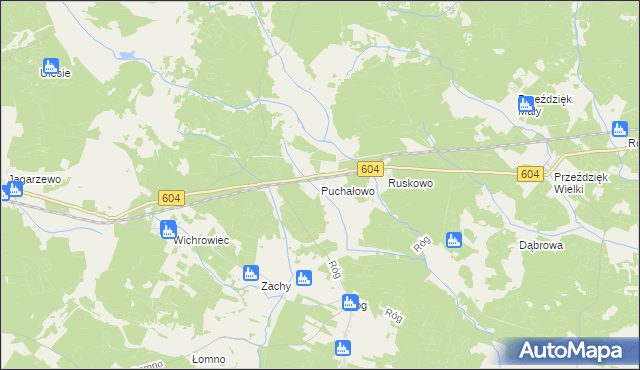 mapa Puchałowo, Puchałowo na mapie Targeo