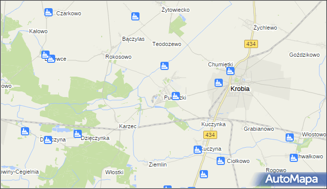 mapa Pudliszki, Pudliszki na mapie Targeo