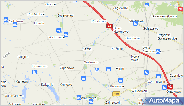 mapa Pustki Śmiłowskie, Pustki Śmiłowskie na mapie Targeo