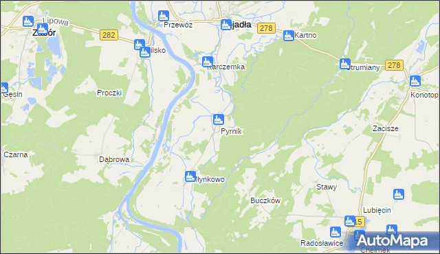 mapa Pyrnik, Pyrnik na mapie Targeo