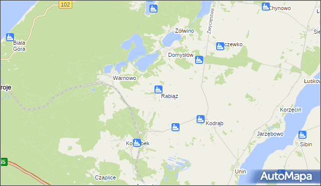 mapa Rabiąż, Rabiąż na mapie Targeo