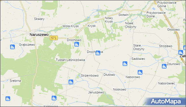 mapa Rąbież gmina Naruszewo, Rąbież gmina Naruszewo na mapie Targeo