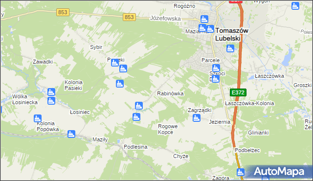 mapa Rabinówka, Rabinówka na mapie Targeo