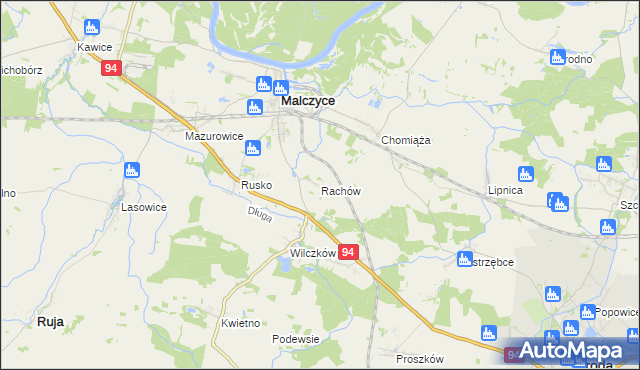 mapa Rachów, Rachów na mapie Targeo