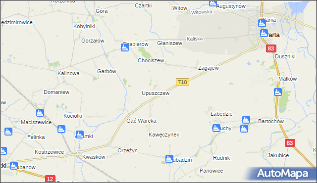 mapa Raczków, Raczków na mapie Targeo