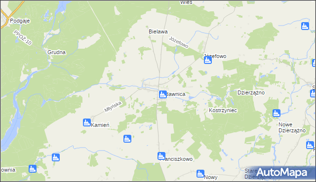 mapa Radawnica, Radawnica na mapie Targeo