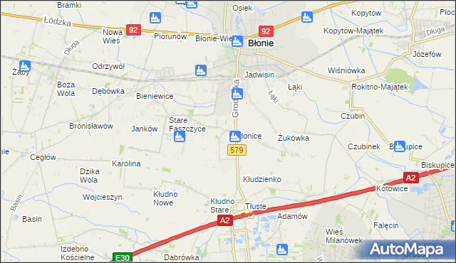 mapa Radonice, Radonice na mapie Targeo