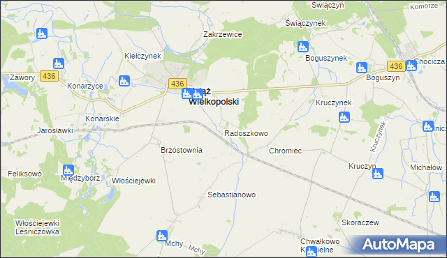 mapa Radoszkowo, Radoszkowo na mapie Targeo