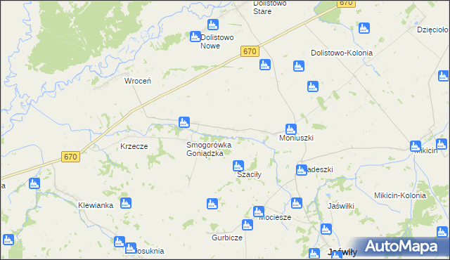 mapa Radzie gmina Jaświły, Radzie gmina Jaświły na mapie Targeo