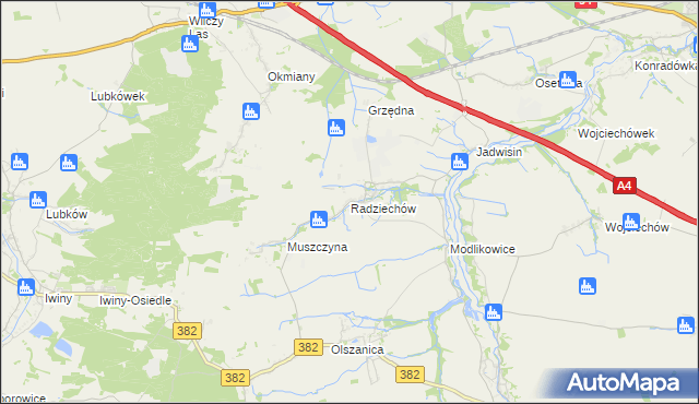 mapa Radziechów, Radziechów na mapie Targeo