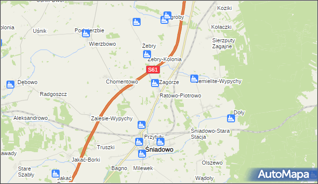 mapa Ratowo-Piotrowo, Ratowo-Piotrowo na mapie Targeo