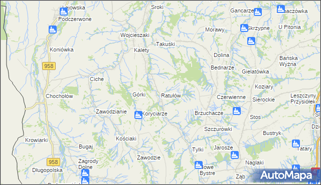 mapa Ratułów, Ratułów na mapie Targeo