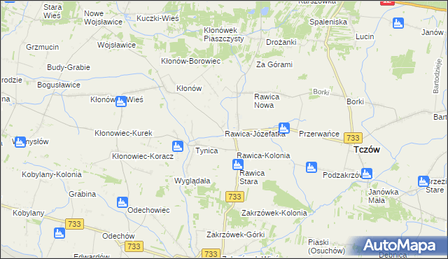 mapa Rawica-Józefatka, Rawica-Józefatka na mapie Targeo