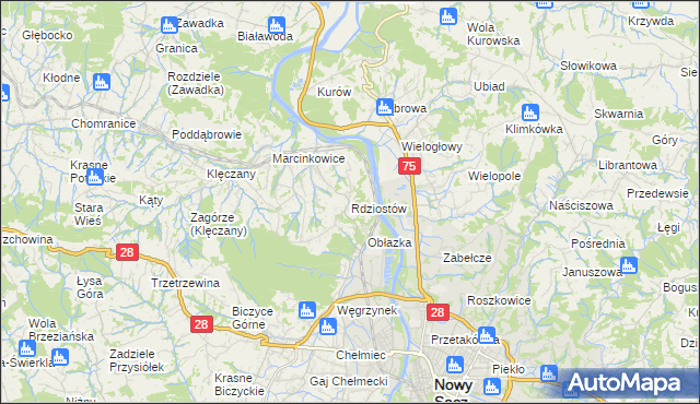 mapa Rdziostów, Rdziostów na mapie Targeo