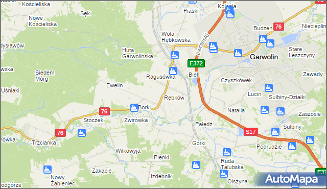 mapa Rębków, Rębków na mapie Targeo