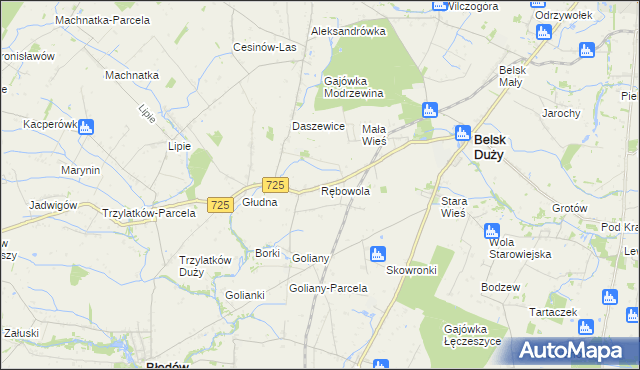 mapa Rębowola, Rębowola na mapie Targeo