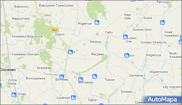 mapa Reczewo, Reczewo na mapie Targeo