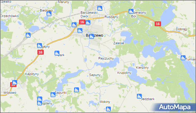 mapa Rejczuchy, Rejczuchy na mapie Targeo