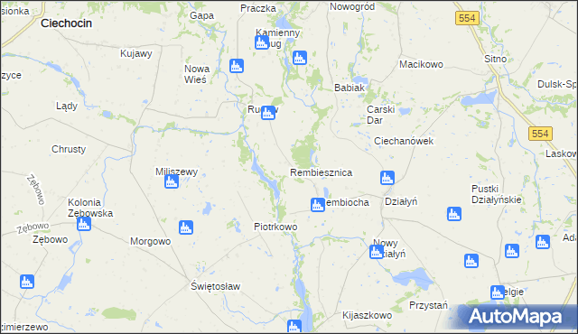 mapa Rembiesznica, Rembiesznica na mapie Targeo