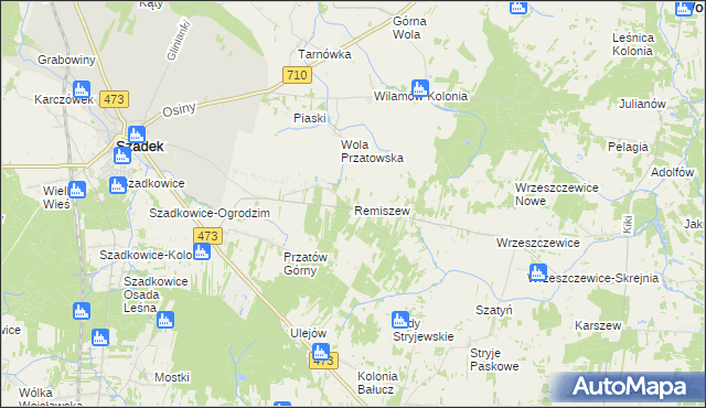 mapa Remiszew, Remiszew na mapie Targeo