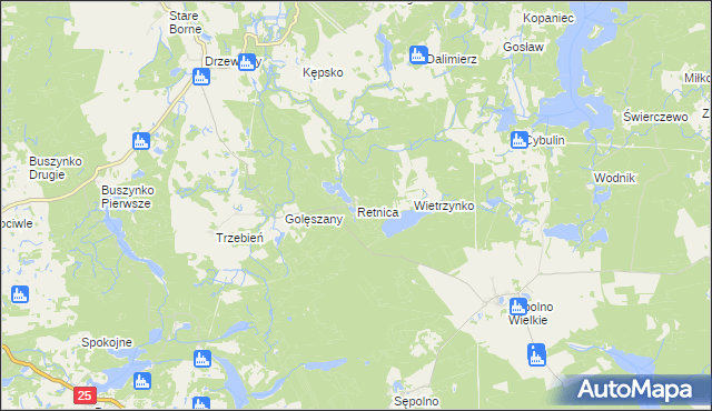 mapa Retnica, Retnica na mapie Targeo