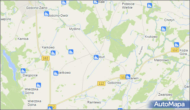 mapa Robuń, Robuń na mapie Targeo