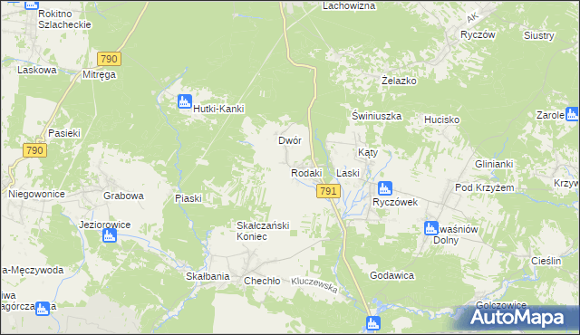 mapa Rodaki, Rodaki na mapie Targeo