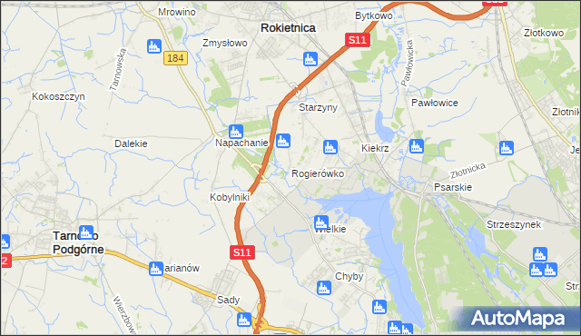 mapa Rogierówko, Rogierówko na mapie Targeo