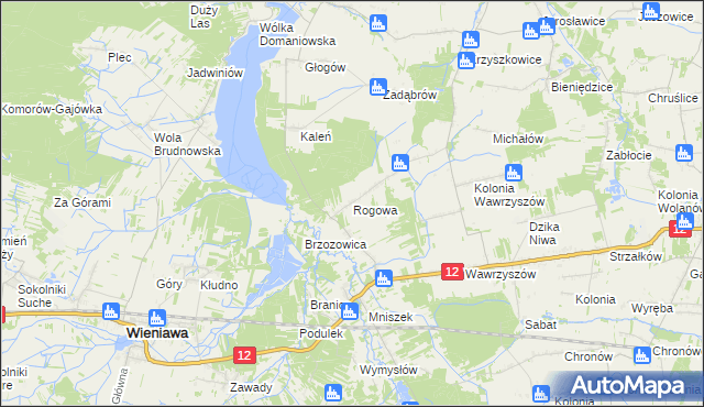 mapa Rogowa, Rogowa na mapie Targeo