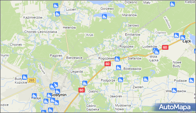 mapa Rogożewek, Rogożewek na mapie Targeo